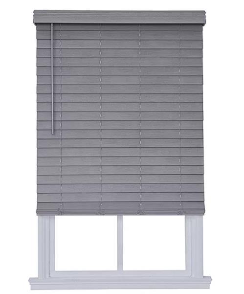 Gray Faux Wood Blinds