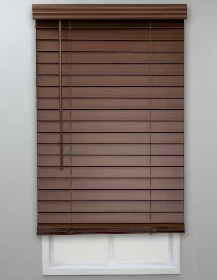Brown Faux Wood Blinds